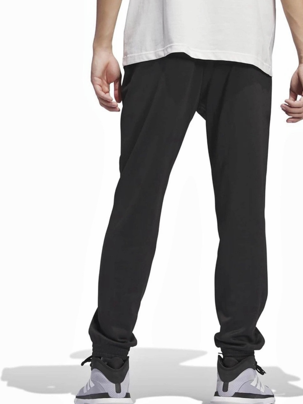 NWT 2XL adidas Basketball Crazy Warm Fleece Pants Black White - Picture 2 of 3